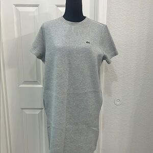 Lacoste Gray Raglan Sleeve Mini Dress
